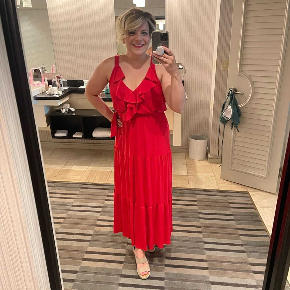 Beautiful bold red dress